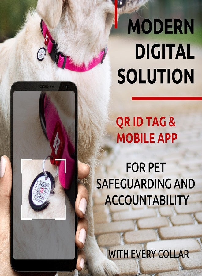 واو دوغ طوق كلاب مقاوم للماء من WAUDOG - طوق كلاب قابل للتعديل مع حامل هواء وعلامة تعريف للكلاب (QR) للكلاب الكبيرة والصغيرة والمتوسطة الحجم - Image 5